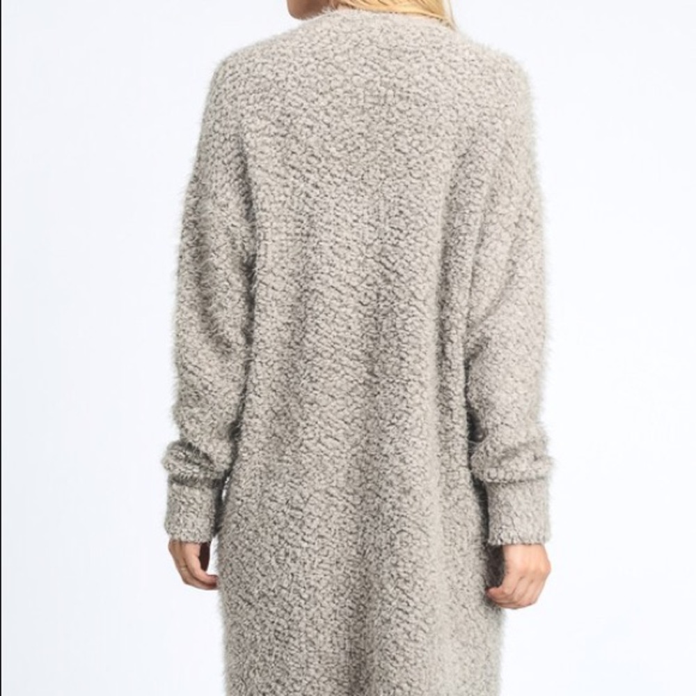 Bottom-Down Double Pocket Long Cardigan - Picture 6 of 7